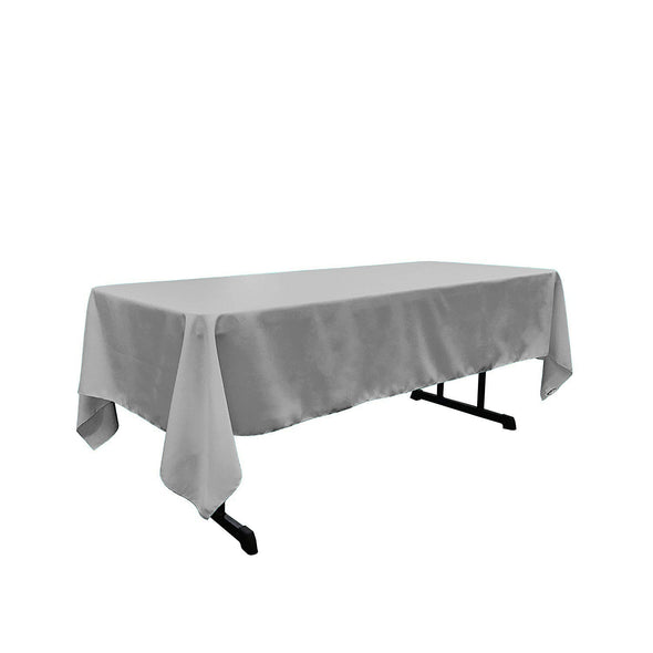 60" by 108" Rectangular Polyester Poplin Tablecloth