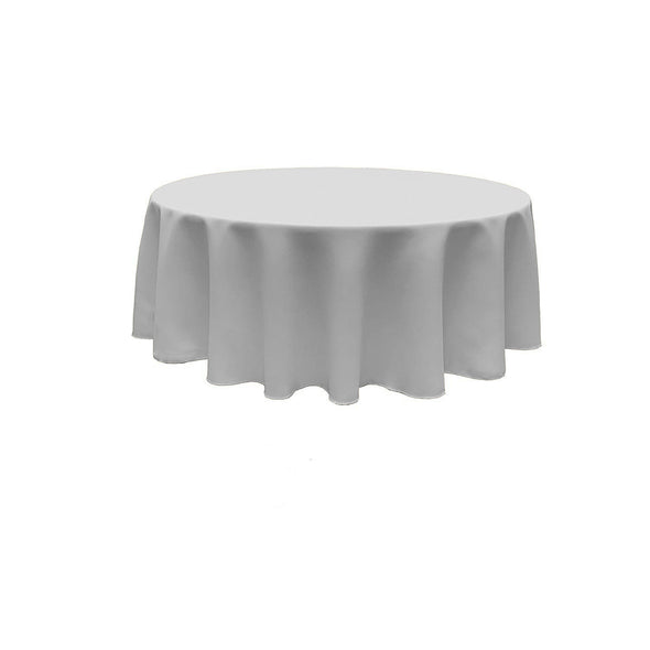Silver Polyester Poplin Tablecloth Seamless