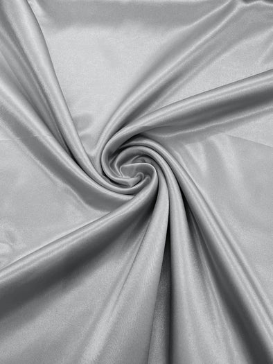 Silver Crepe Back Satin Bridal Fabric Draper/Prom/Wedding/58" Inches Wide Japan Quality