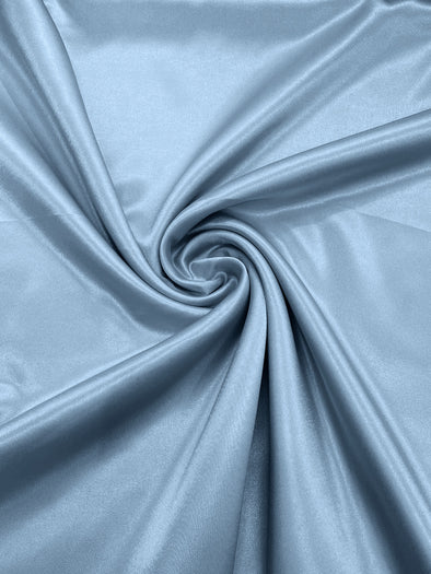 Sky Blue Crepe Back Satin Bridal Fabric Draper/Prom/Wedding/58" Inches Wide Japan Quality