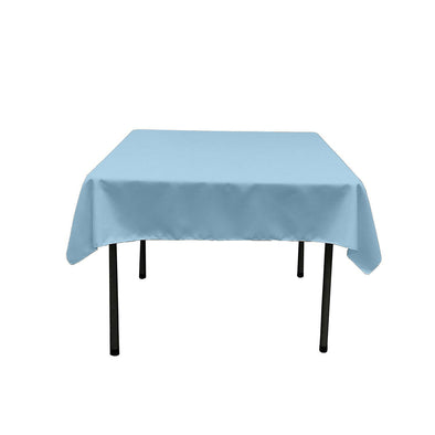 Sky Blue Square Polyester Poplin Table Overlay - Diamond. Choose Size Below