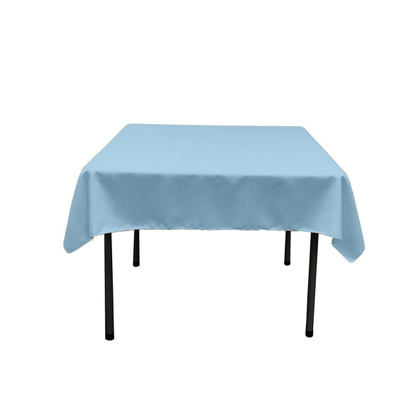 Sky Blue Square Polyester Poplin Table Overlay - Diamond. Choose Size Below