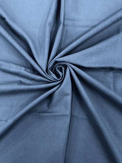 Sky Blue Medium Weight Natural Linen Fabric/50"Wide/Clothing