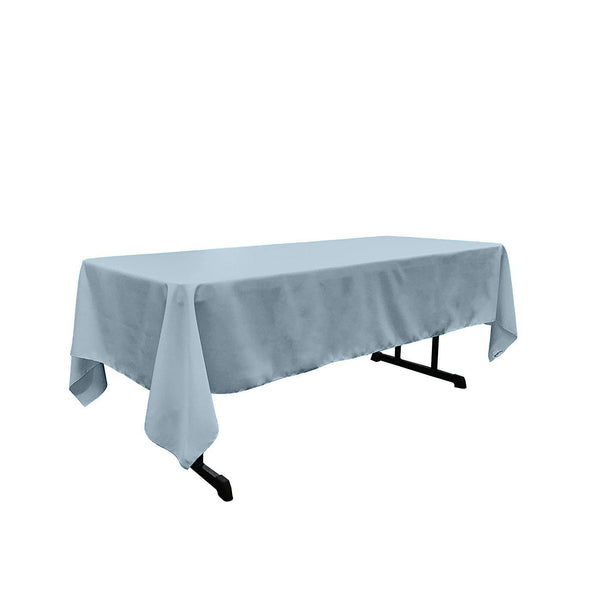 Sky Blue Rectangular Polyester Poplin Tablecloth / Party supply