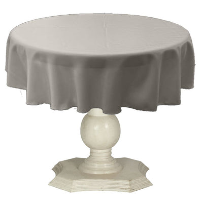 Stone Round Tablecloth Solid Dull Bridal Satin Overlay for Small Coffee Table Seamless