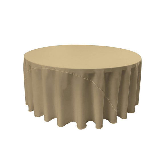 Stone Solid Round Polyester Poplin Tablecloth With Seamless