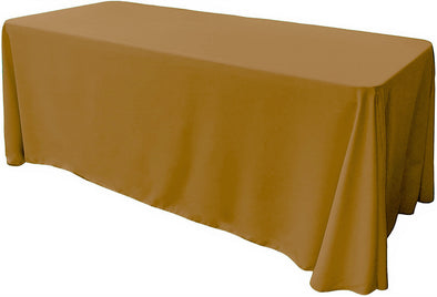 Sungold Rectangular Polyester Poplin Tablecloth Floor Length / Party supply