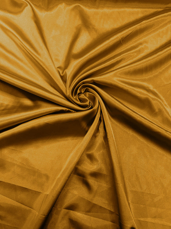 Sungold Light Weight Silky Stretch Charmeuse Satin Fabric/60" Wide/Cosplay.