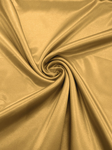 Sun Gold Crepe Back Satin Bridal Fabric Draper/Prom/Wedding/58" Inches Wide Japan Quality