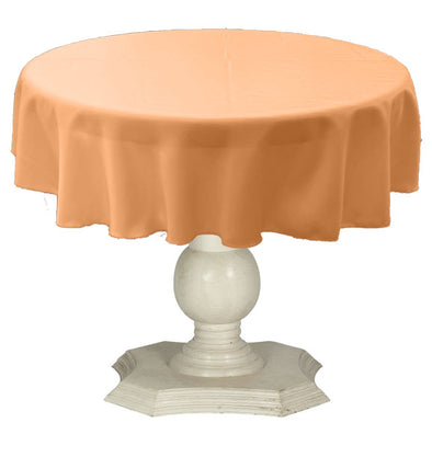 Tangier Round Tablecloth Solid Dull Bridal Satin Overlay for Small Coffee Table Seamless