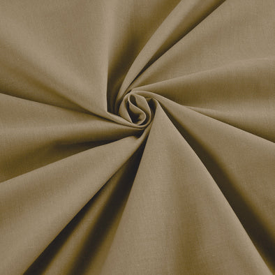 Taupe Wide 65% Polyester 35 Percent Solid Poly Cotton Fabric for Crafts Costumes Decorations-Sold by the Yard