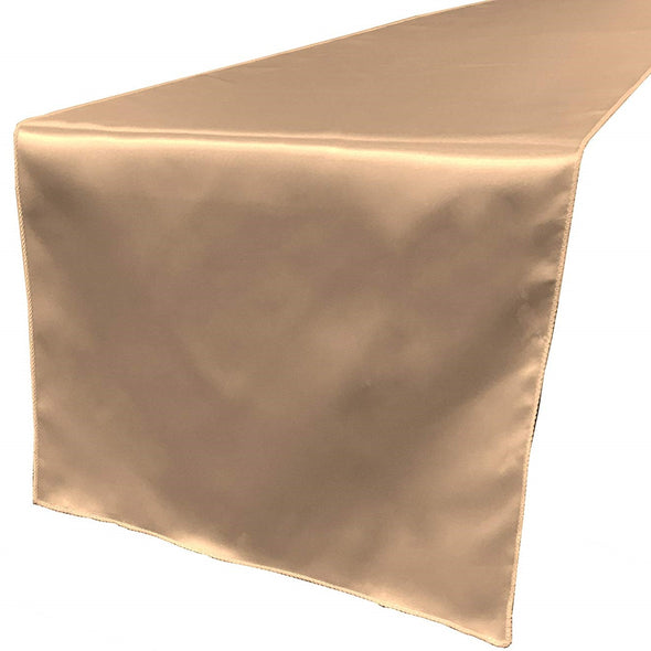 Taupe Bridal Satin Table Runner, Wedding Banquet Decoration, ( Choose Size Below )