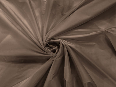 Taupe 100% Polyester Imitation Silk Taffeta Fabric 55" Wide/Costume/Dress/Cosplay/Wedding