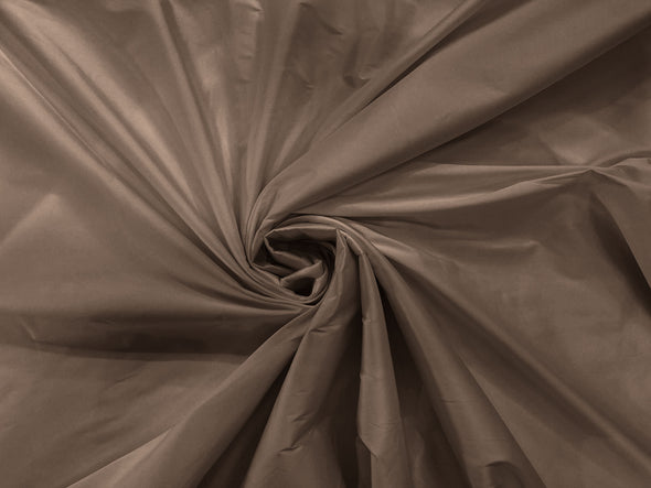 Taupe 100% Polyester Imitation Silk Taffeta Fabric 55" Wide/Costume/Dress/Cosplay/Wedding