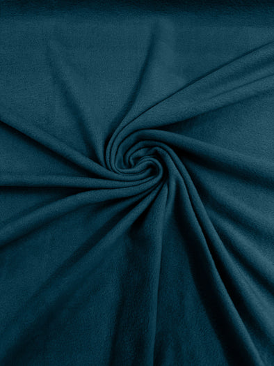 Teal Blue Solid Polar Fleece Fabric Sold by the yard 60"Wide|Antipilling 245GSM |Medium Soft Weight| Blanket Supply,DIY, Decor,Baby Blanket