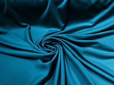 Teal Blue 59/60" Wide 100% Polyester Wrinkle Free Stretch Double Knit Scuba Fabric/cosplay/costumes