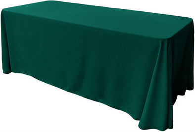 Teal Green Rectangular Polyester Poplin Tablecloth Floor Length / Party supply