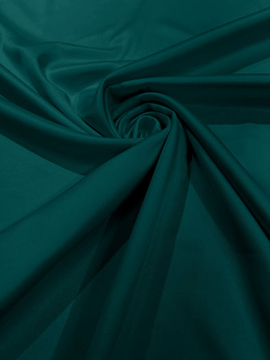 Teal Green Matte Stretch Lamour Satin Fabric 58" Wide/Sold By The Yard. New Colors