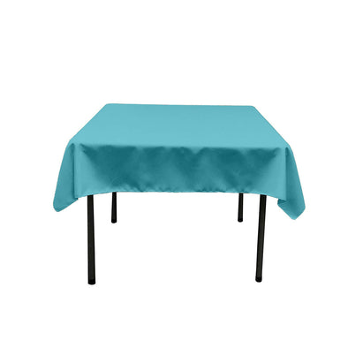 Tiff Blue Square Polyester Poplin Table Overlay - Diamond. Choose Size Below