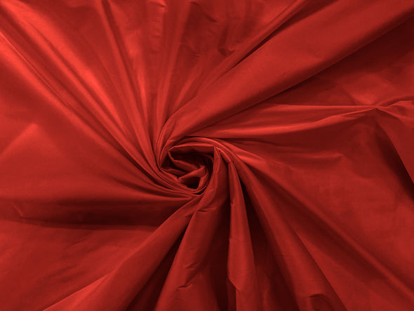 Tomato Red 100% Polyester Imitation Silk Taffeta Fabric 55" Wide/Costume/Dress/Cosplay/Wedding