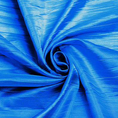 Turquoise Blue Crushed Taffeta Fabric - 54" Width - Creased Clothing Decorations Crafts - Sold By The Yard