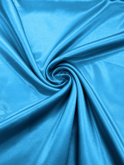 Turquoise Crepe Back Satin Bridal Fabric Draper/Prom/Wedding/58" Inches Wide Japan Quality