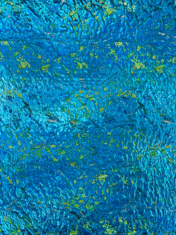 Splatter Foil Paint Metallic Print on a 4-way Stretch Tie Dye Nylon Spandex Tricot/Milliskin -Sold by the yard.