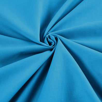 Turquoise Wide 65% Polyester 35 Percent Solid Poly Cotton Fabric for Crafts Costumes Decorations-Sold by the Yard