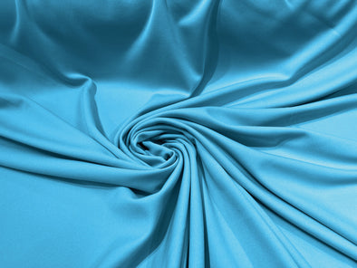 Turquoise 59/60" Wide 100% Polyester Wrinkle Free Stretch Double Knit Scuba Fabric/cosplay/costumes