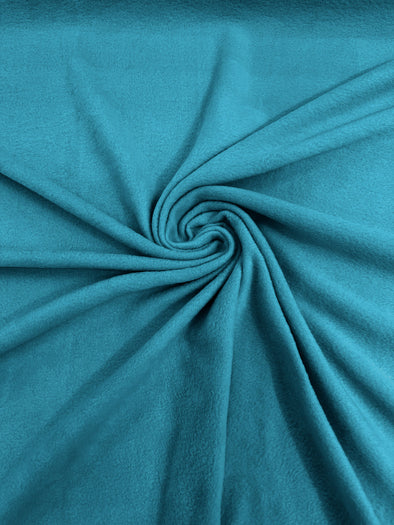 Turquoise Solid Polar Fleece Fabric Sold by the yard 60"Wide|Antipilling 245GSM |Medium Soft Weight| Blanket Supply,DIY, Decor,Baby Blanket