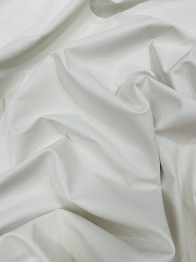 White Stretch Vinyl Fabric, Plaid Pattern, 4-Way Stretch, Medium Weight, Sold By The Yard.