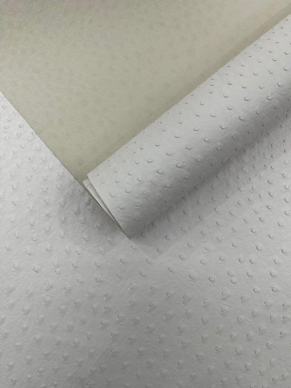 Classic Ostrich Upholstery Vinyl Fabric / Faux Leather Accessories Crafting Apparel Upholstery Vinyl Fabric 54" Wide.