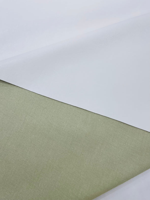 White Stretch Vinyl Fabric, Plaid Pattern, 4-Way Stretch, Medium Weight, Sold By The Yard.