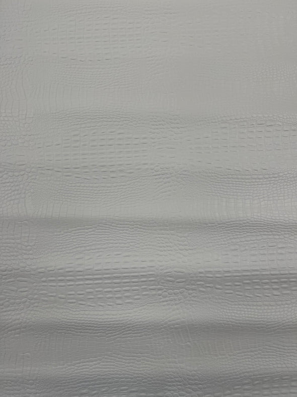 Crocodile Marine Vinyl 2 Tone Upholstery, Crocodile Skin Texture Faux Leather PVC Vinyl, 54" Wide.