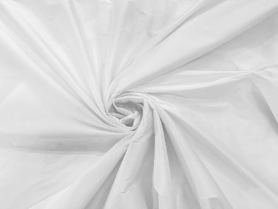 White 100% Polyester Imitation Silk Taffeta Fabric 55" Wide/Costume/Dress/Cosplay/Wedding