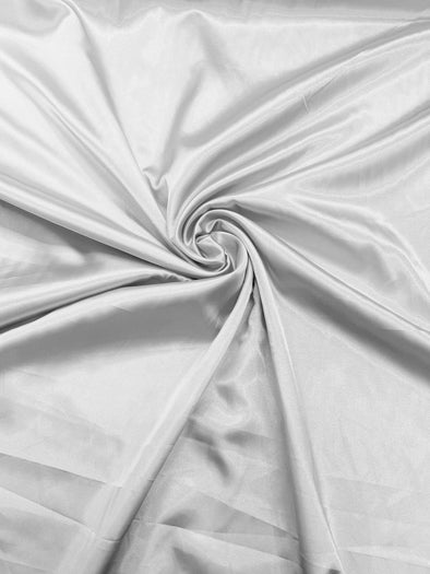White Light Weight Silky Stretch Charmeuse Satin Fabric/60" Wide/Cosplay.