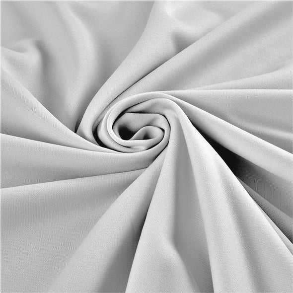 White Stretch Crepe Scuba Techno Knit Polyester Spandex Fabric for Bows, Top Knots, Head Wraps, Clothes, Costumes, Craft.