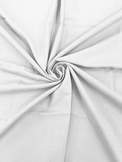 White Medium Weight Natural Linen Fabric/50"Wide/Clothing