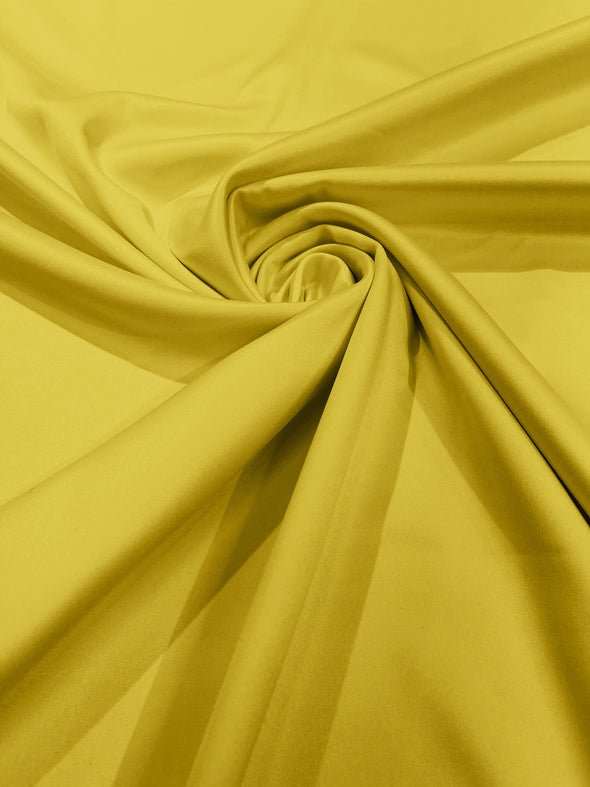 Yellow Matte L'Amour Satin (Peau de Soie) Duchess Fabric Bridesmaid Dress 58"-60" Wide Costume/Wedding