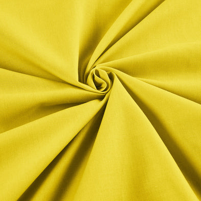 Yellow Wide 65% Polyester 35 Percent Solid Poly Cotton Fabric for Crafts Costumes Decorations-Sold by the Yard