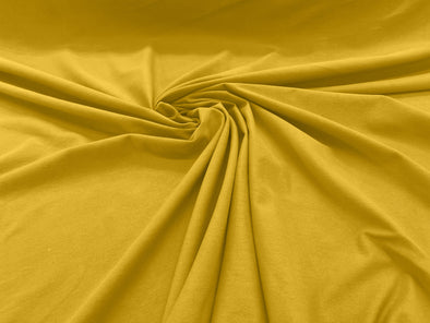 Yellow 58/60" Wide Cotton Jersey Spandex Knit Blend 95% Cotton 5 percent Spandex/Stretch Fabric/Costume