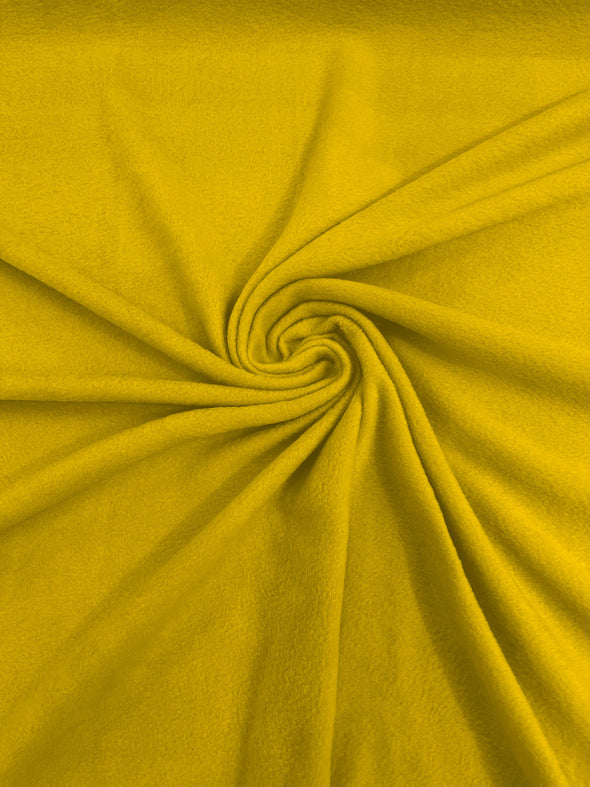 Yellow Solid Polar Fleece Fabric Sold by the yard 60"Wide|Antipilling 245GSM |Medium Soft Weight| Blanket Supply,DIY, Decor,Baby Blanket