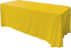 Yellow Rectangular Polyester Poplin Tablecloth Floor Length / Party supply