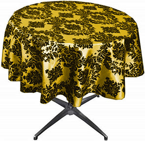 Yellow Taffeta Flocking Damask Table Rounds for Wedding, Bridal Shower/Baby Shower, Dinner, Special Events/Home Decor