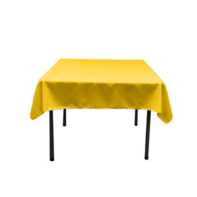 Yellow Square Polyester Poplin Table Overlay - Diamond. Choose Size Below