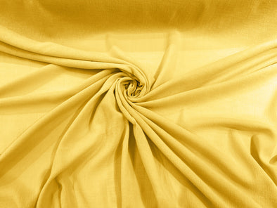 Yellow Cotton Gauze Fabric Wide Crinkled Lightweight Sold by The Yard