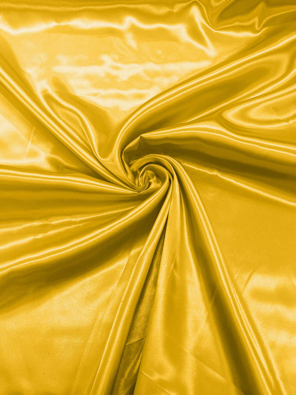 Yellow Shiny Charmeuse Satin Fabric for Wedding Dress/Crafts Costumes/58” Wide /Silky Satin