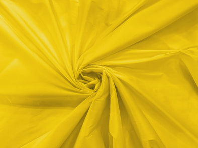 Yellow 100% Polyester Imitation Silk Taffeta Fabric 55" Wide/Costume/Dress/Cosplay/Wedding