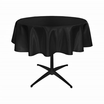 Black Bridal Satin Table Overlay, for Small Coffee Table.