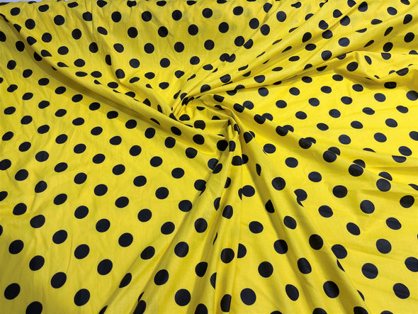 58/60" Wide Poly Cotton Polka Dot Fabric Sold by The Yard